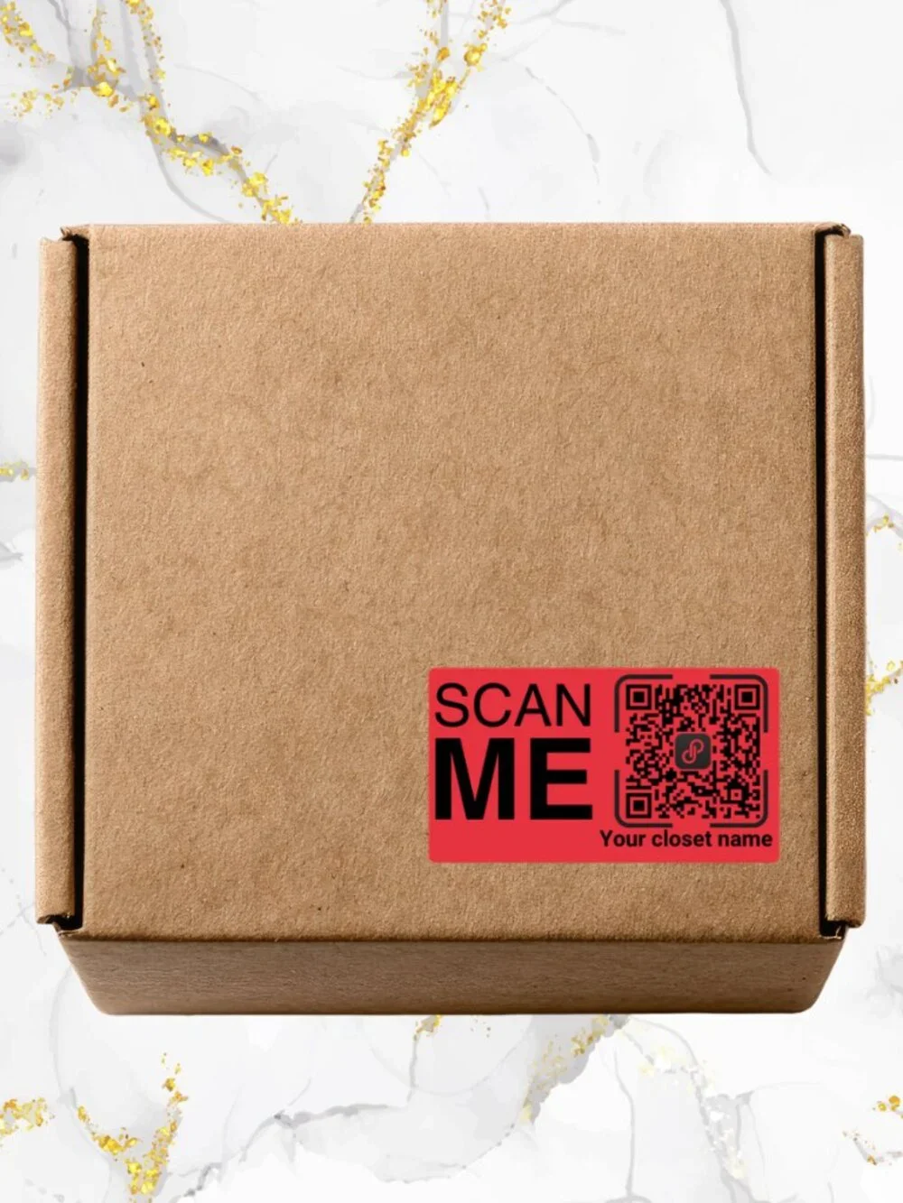 100 Thank you Stickers for Packaging Customizable QR | Small Business Labels